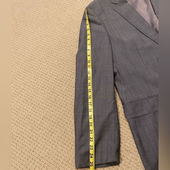 HUGO BOSS Tailored Vintage Classic Gray Men's Blazer Size 42L - Picture 5 of 13
